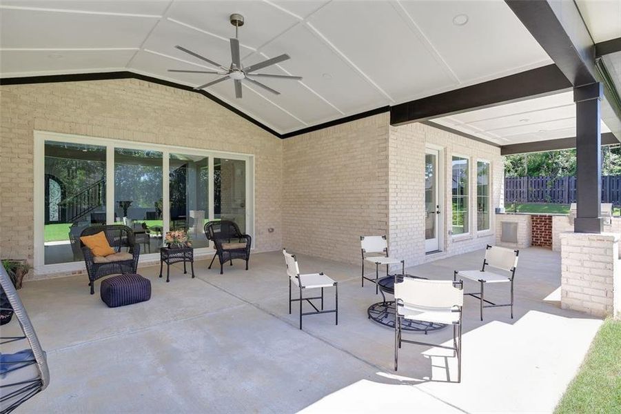 Exterior details and patio area of a home in , Suwanee (Image 4).