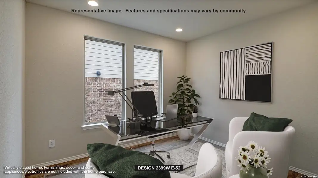 Furnished interior view inside a new home in The Parklands, Schertz (Image 3).