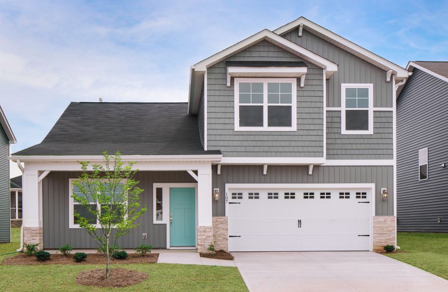 Representative exterior photo of a completed home built from the The Ivory by Cothran Homes in Holly Ridge, Greenville, SC (Image 25).