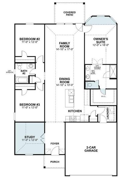 2D floor plan layout of this home in Moran Ranch, Willis, TX (Image 4).