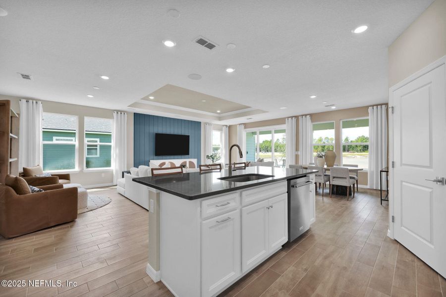 Furnished interior view inside a new home in Del Webb Wildlight, Yulee (Image 4). Furnished interior view inside a new home in Del Webb Wildlight, Yulee (Image 4).