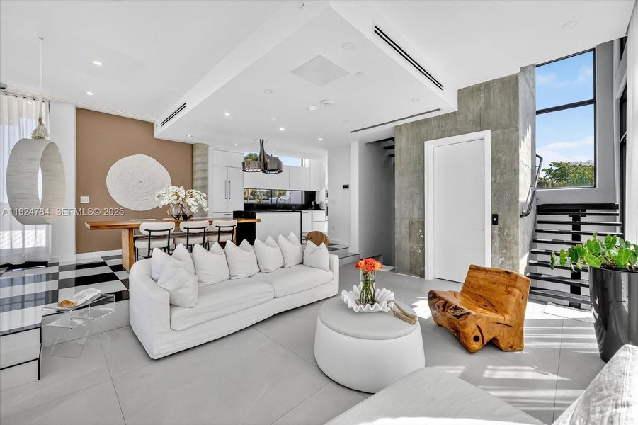 Furnished interior view inside a new home in , Miami Beach (Image 19). Furnished interior view inside a new home in , Miami Beach (Image 19).