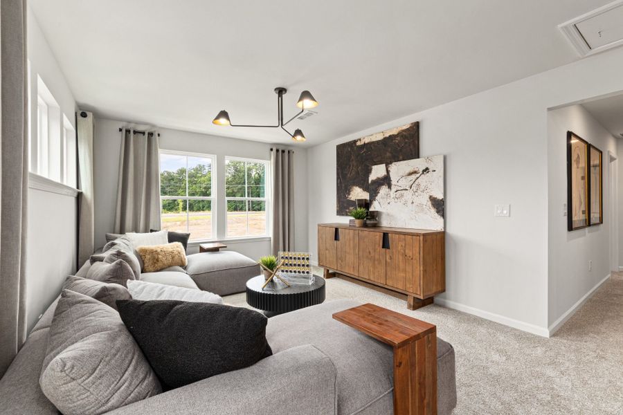 Representative furnished interior of a home built from the Kirby by Pulte Homes in Henley Village, Burlington (Image 4). Representative furnished interior of a home built from the Kirby by Pulte Homes in Henley Village, Burlington (Image 4).