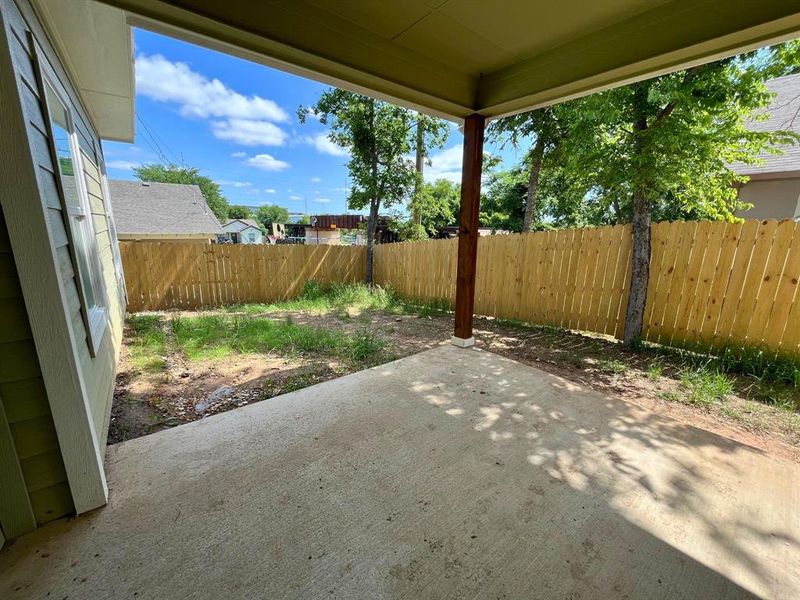 Exterior details and patio area of a home in , Fort Worth (Image 3). Exterior details and patio area of a home in , Fort Worth (Image 3).