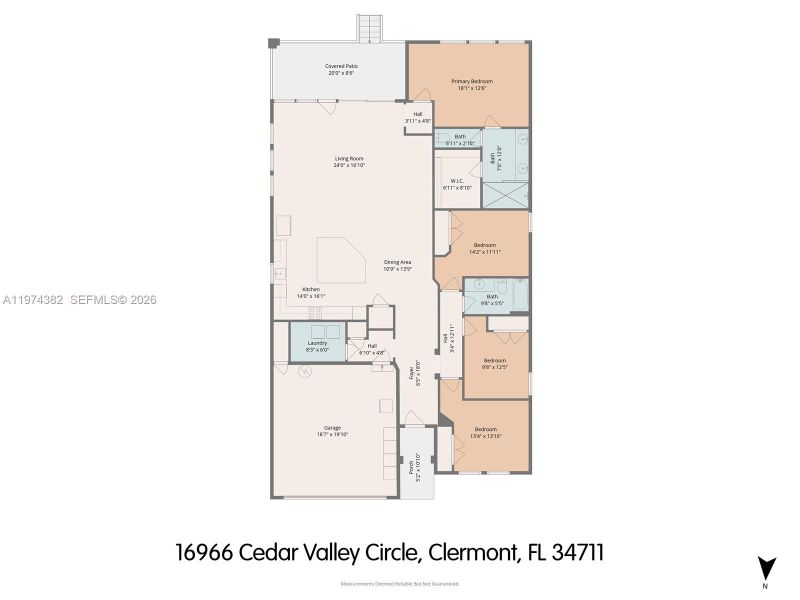 2D floor plan layout of this home in , Clermont, FL (Image 5).
