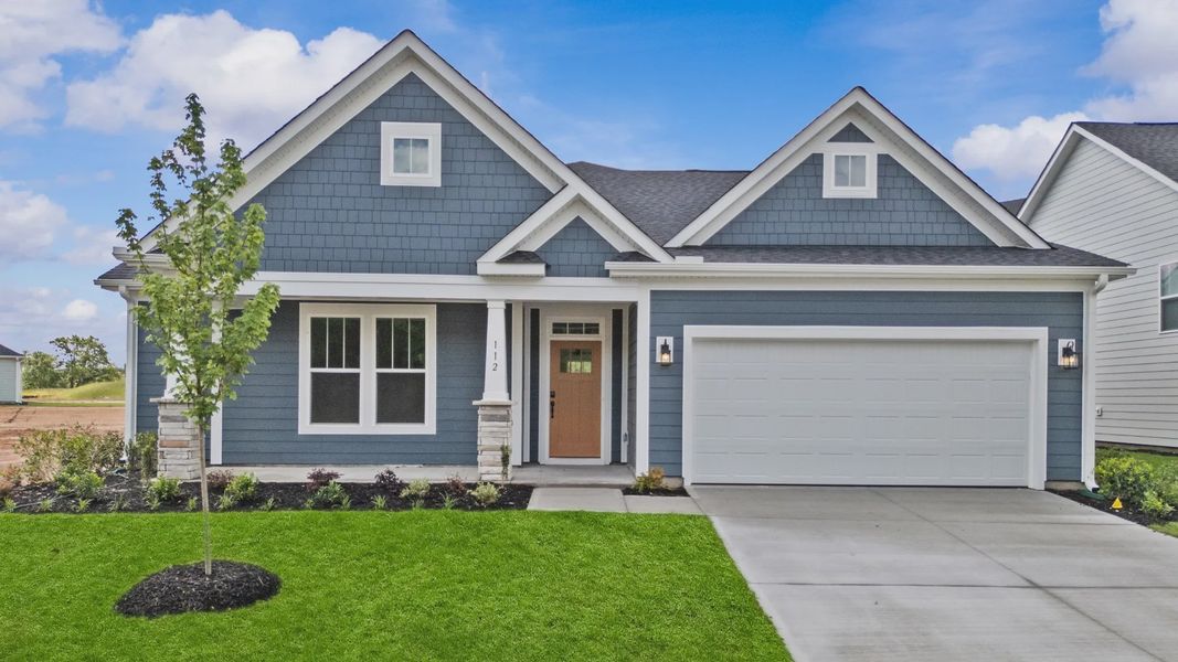 Representative exterior photo of a completed home built from the Wakefield by DRB Homes in Wells Crossing, Seneca, SC (Image 20).