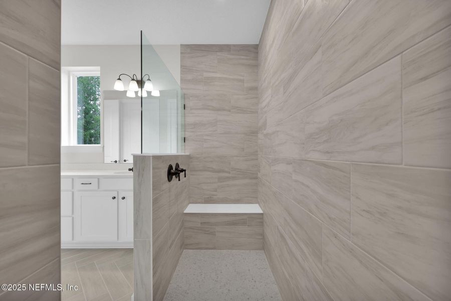 Furnished interior view inside a new home in Creighton Pointe, Fleming Island (Image 16). Furnished interior view inside a new home in Creighton Pointe, Fleming Island (Image 16).