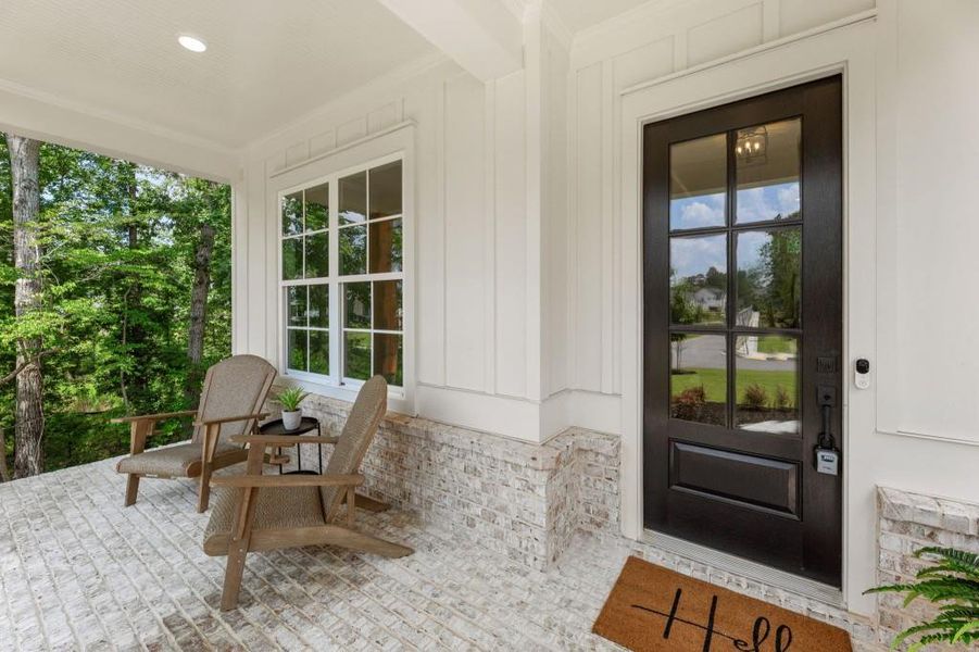 Exterior details and patio area of a home in Arden on Lanier, Cumming (Image 3).