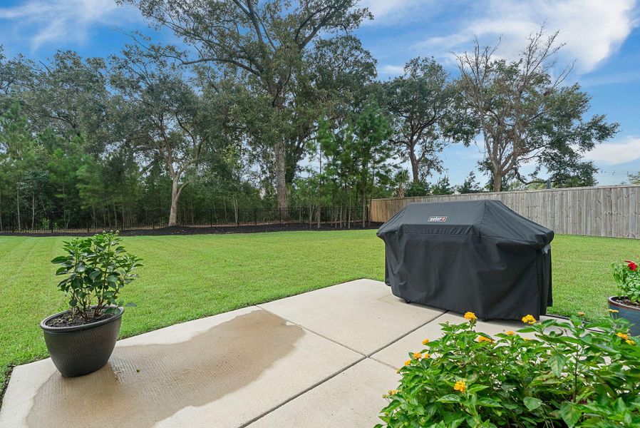 Exterior details and patio area of a home in Sea Island Preserve, Johns Island (Image 33).