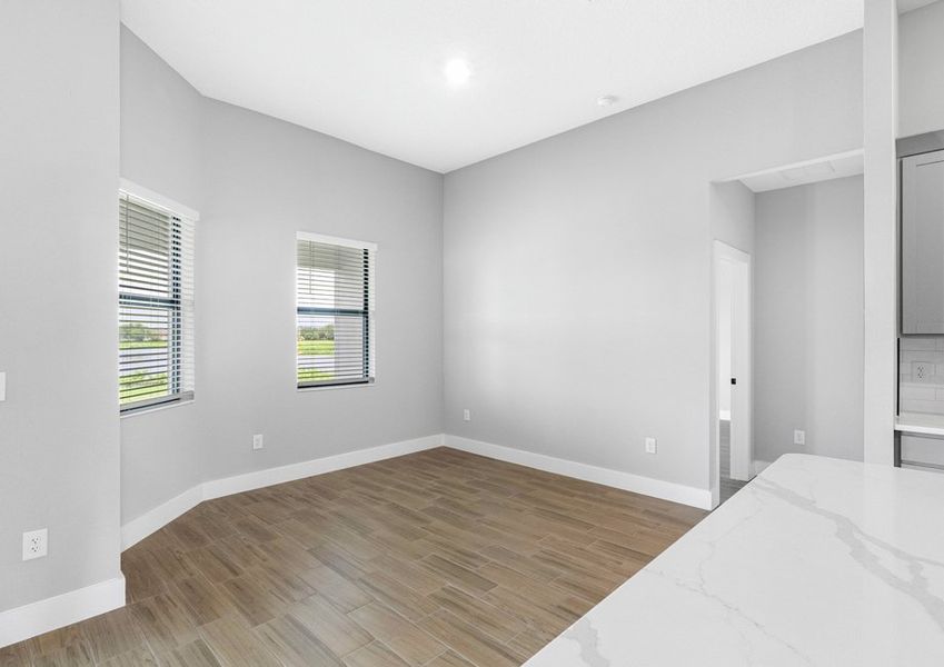 Gather around the table and enjoy family meals in the dining area