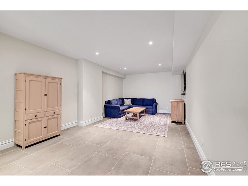 Enormous rec room in finished basement