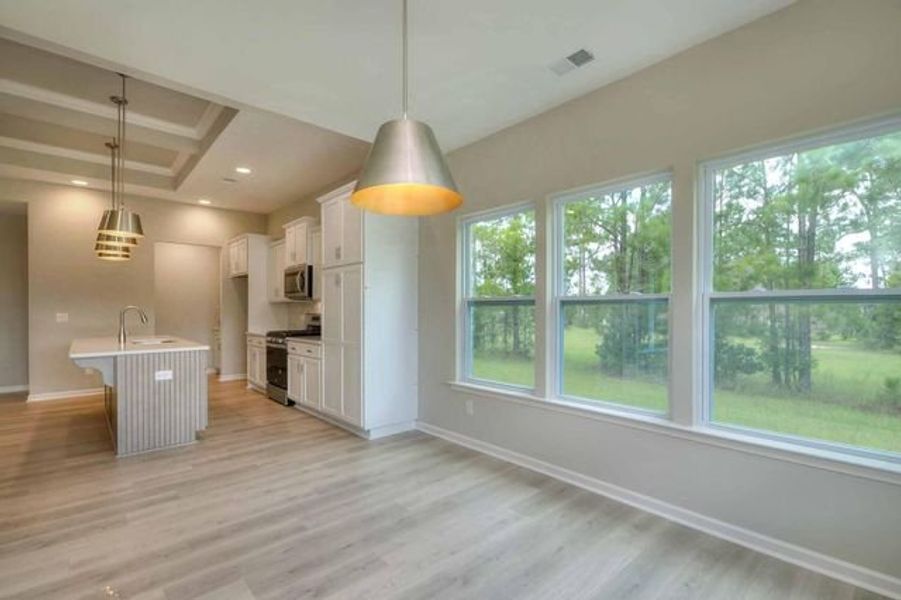 Representative unfurnished interior of a home built from the Sinclair by True Homes in Enclave at Wild Rose, Rock Hill (Image 12). Representative unfurnished interior of a home built from the Sinclair by True Homes in Enclave at Wild Rose, Rock Hill (Image 12).