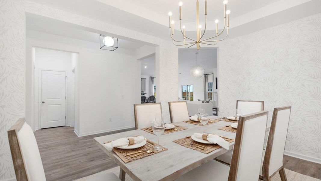 Furnished interior view inside a new home in Sweetgrass at Summers Corner, Summerville (Image 7).