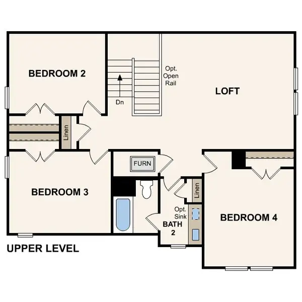2D floor plan layout of this home in The Woodlands Hills, Willis, TX (Image 4).