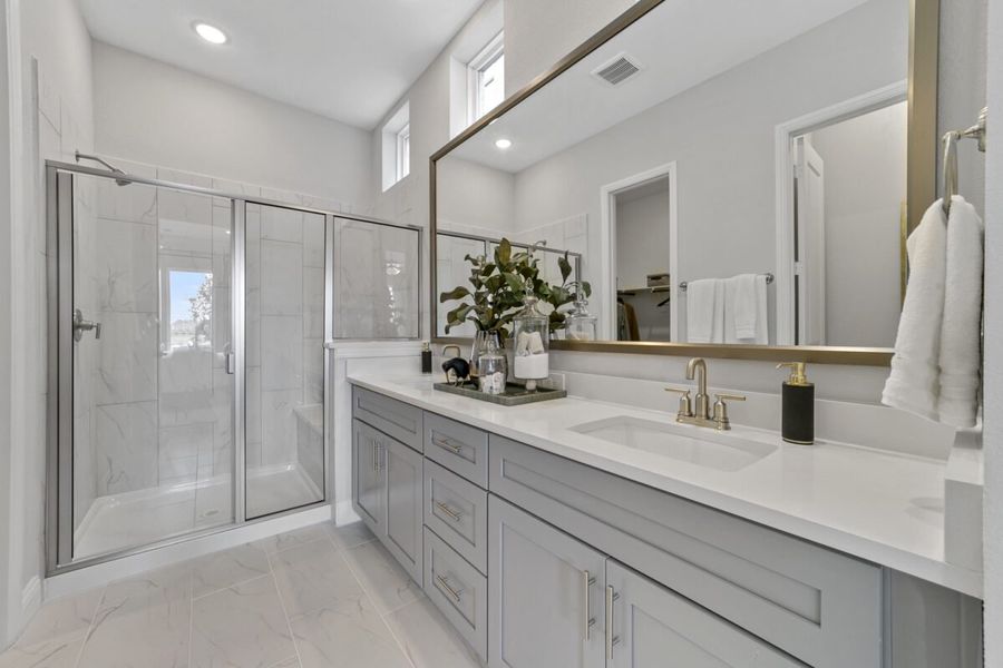 Representative furnished interior of a home built from the Duets D417 by Landon Homes in Lexington Frisco, Frisco (Image 11).