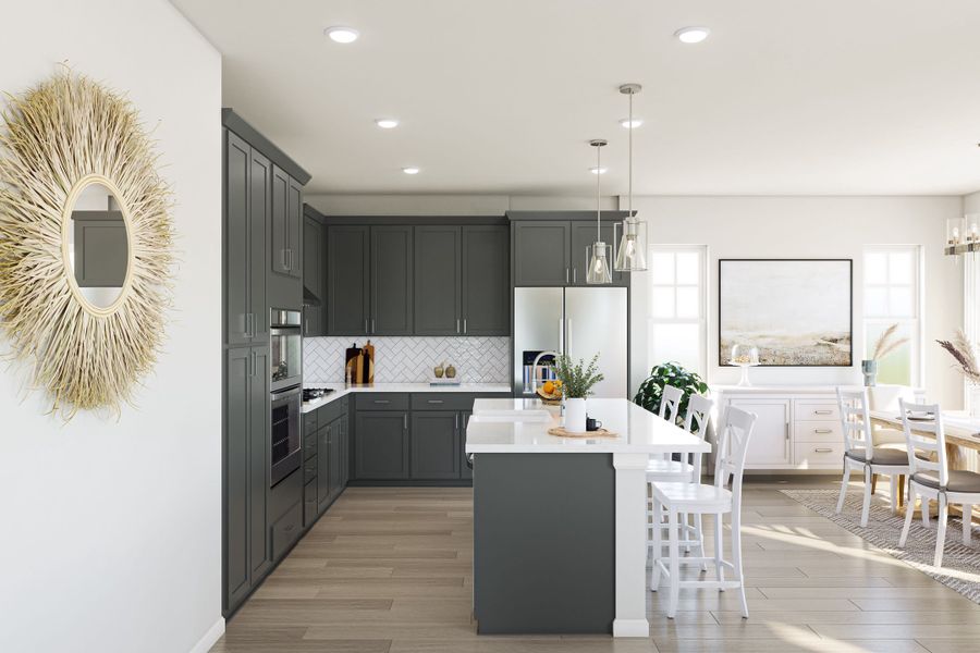Representative furnished interior of a home built from the 3502 by Tri Pointe Homes in The Aurora Highlands, Aurora (Image 8).