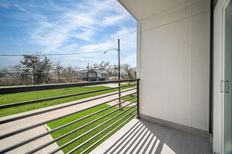 Master balcony overlooking Noble Street