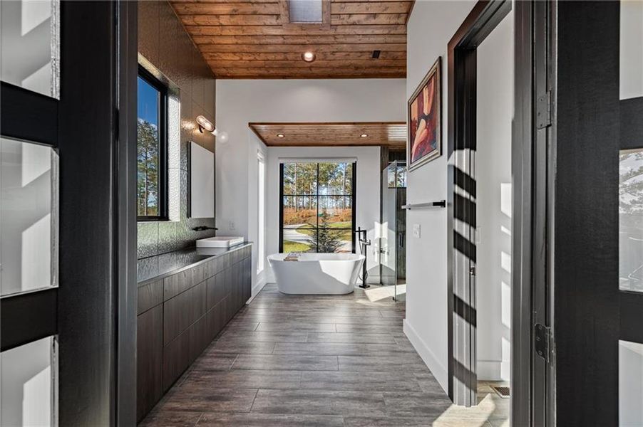 Exterior details and patio area of a home in , Ellijay (Image 25).