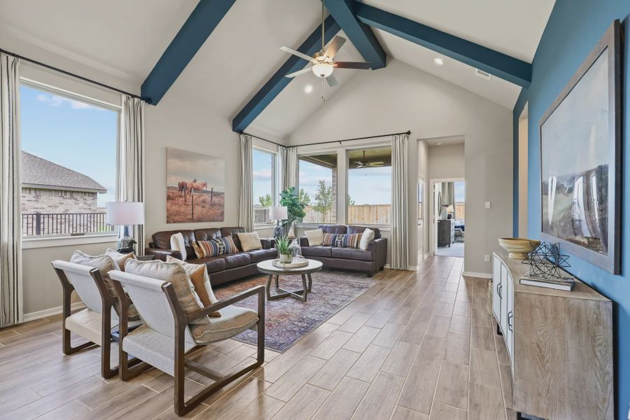 Representative furnished interior of a home built from the Oxford by Chesmar Homes in Newhaven, Manor (Image 10).