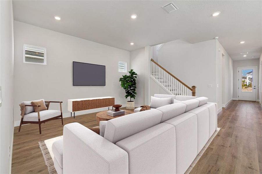 Furnished interior view inside a new home in Emerald Landing at Waterside at Lakewood Ranch – Cottage Series, Sarasota (Image 8).