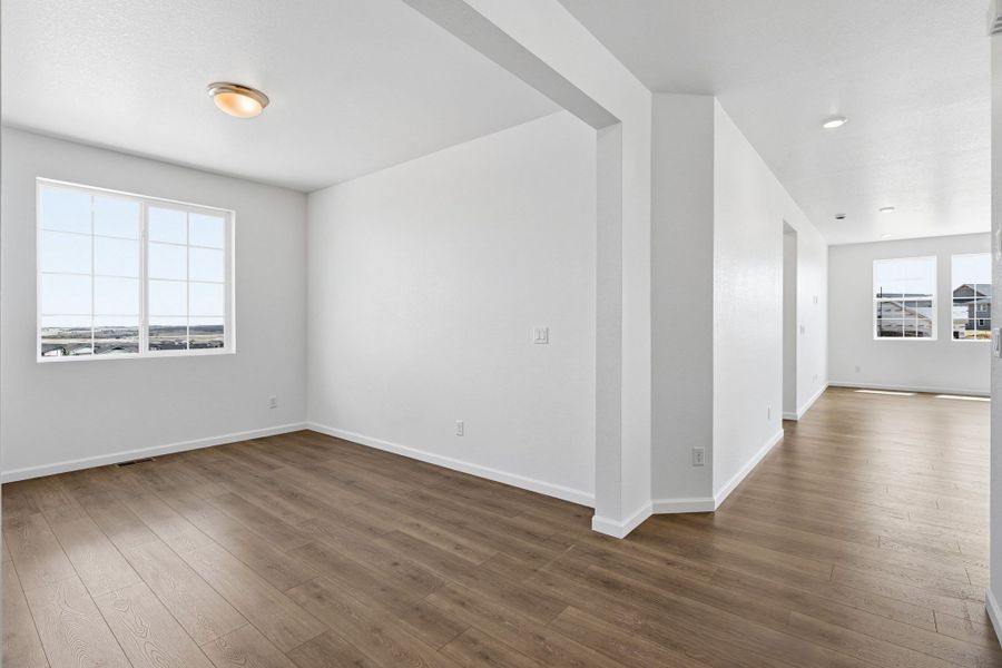 Spacious, unfurnished interior of a new home in The Town Collection at Independence, Elizabeth (Image 12). Spacious, unfurnished interior of a new home in The Town Collection at Independence, Elizabeth (Image 12).