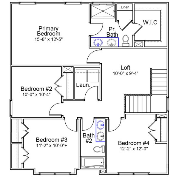 2D floor plan layout of this home in River Tide Farms, Bolivia, NC (Image 4).