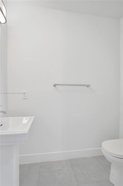 1/2 bath on second level