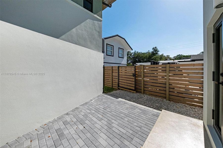 Exterior details and patio area of a home in , Miami (Image 29). Exterior details and patio area of a home in , Miami (Image 29).