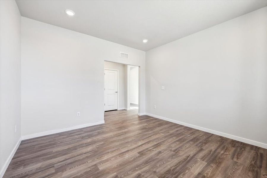 A room with white walls. A room with white walls.