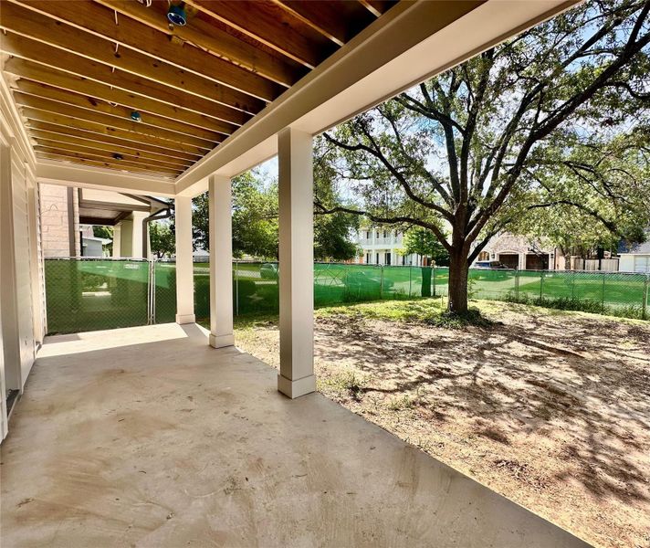 What a treat! Oversized front porch invites you to watch the world go by from your rocking chair. What a treat! Oversized front porch invites you to watch the world go by from your rocking chair.
