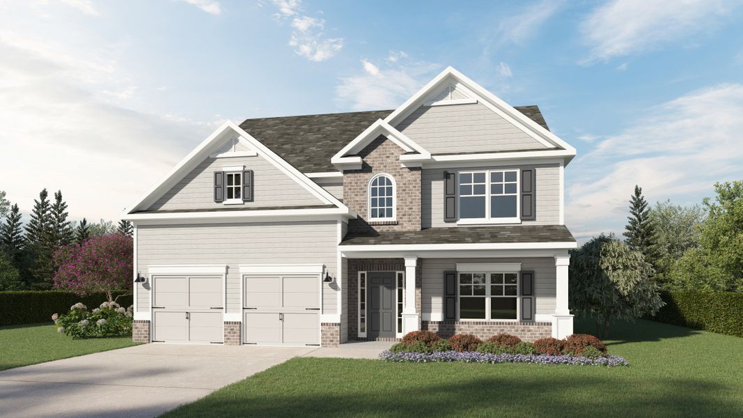 Representative exterior photo of a completed home built from the Hampton by Kerley Family Homes in Carter Grove, Cartersville, GA (Image 2).