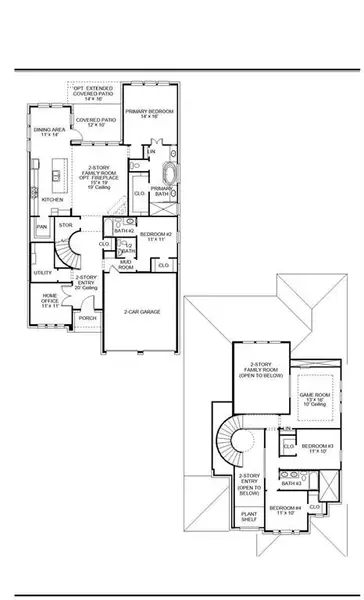2D floor plan layout of this home in Terraces, Rockwall, TX (Image 4). 2D floor plan layout of this home in Terraces, Rockwall, TX (Image 4).