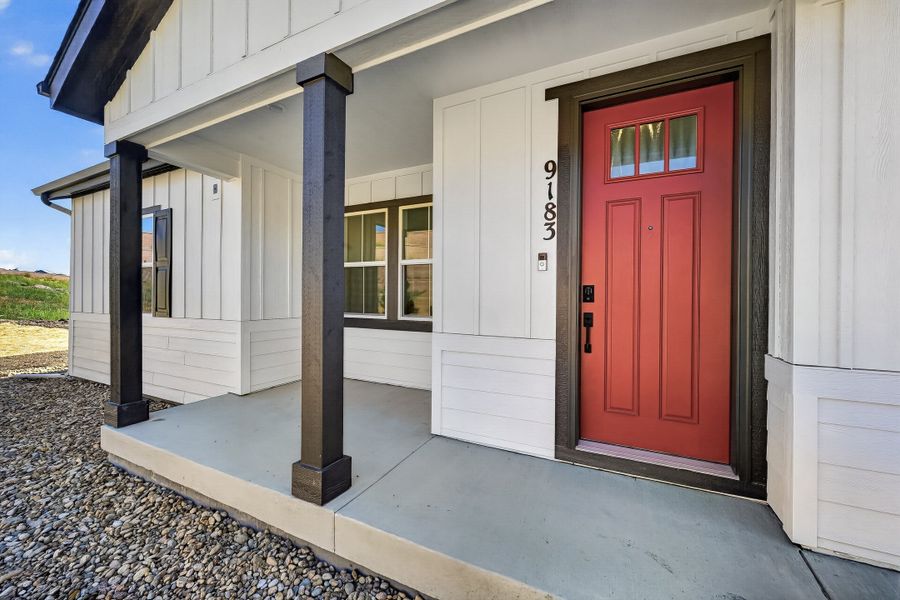 Exterior details and patio area of a home in Trailstone, Arvada (Image 2). Exterior details and patio area of a home in Trailstone, Arvada (Image 2).