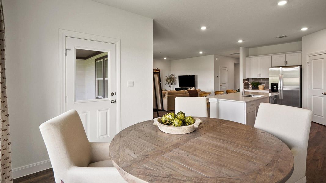 Furnished interior view inside a new home in Railhead, Cedar Creek (Image 33). Furnished interior view inside a new home in Railhead, Cedar Creek (Image 33).