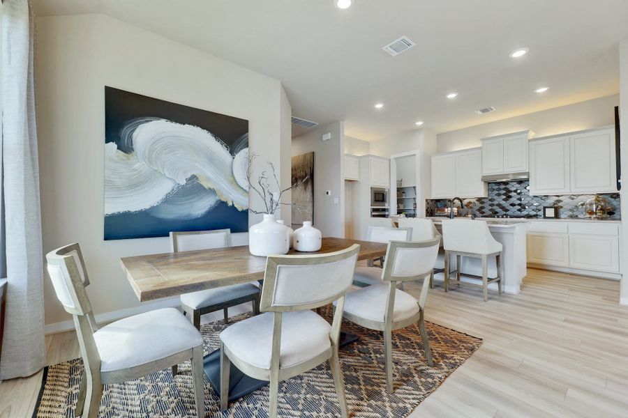 Representative furnished interior of a home built from the Lanport by Scott Felder Homes in Flora, Hutto (Image 7).