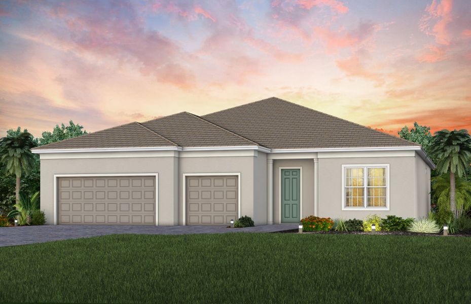 Exterior FM1 with 3rd car garage option Exterior FM1 with 3rd car garage option