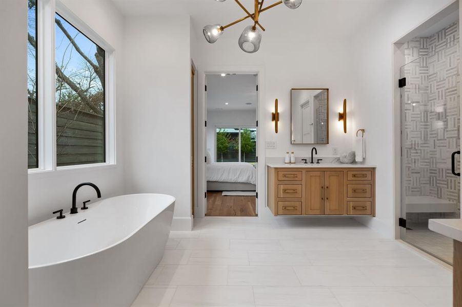 Furnished interior view inside a new home in , Dallas (Image 28).