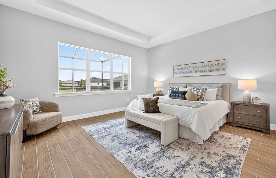 Furnished interior view inside a new home in Del Webb Oak Creek, North Fort Myers (Image 45).