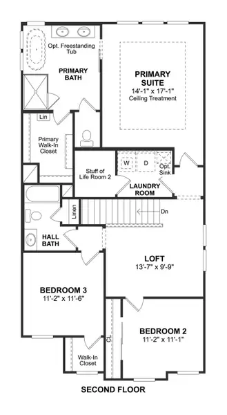 2D floor plan layout for the Maricopa by K. Hovnanian® Homes in León, Houston, TX (Image 3).