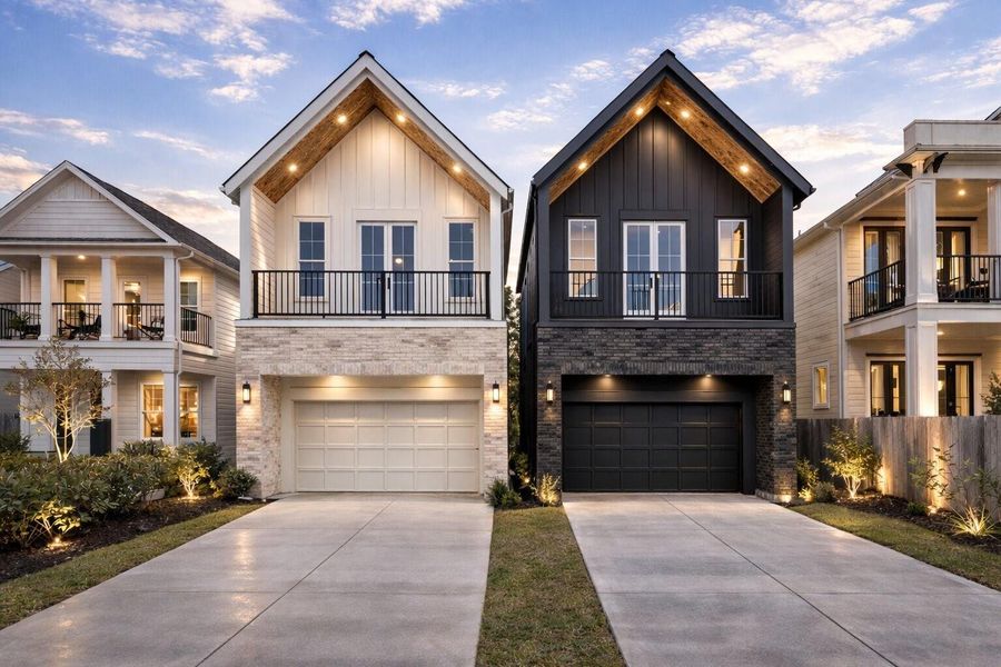 Front exterior of a new home in , Houston, TX, highlighting curb appeal (Image 1). Front exterior of a new home in , Houston, TX, highlighting curb appeal (Image 1).