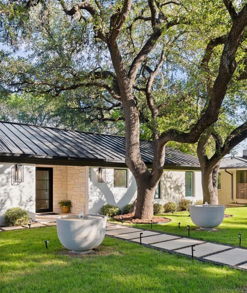 Exterior details and patio area of a home in , Austin (Image 2). Exterior details and patio area of a home in , Austin (Image 2).