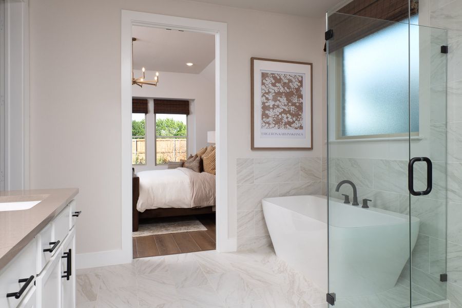 Representative furnished interior of a home built from the Evelyn by Tri Pointe Homes in The Meadows, Denton (Image 12).