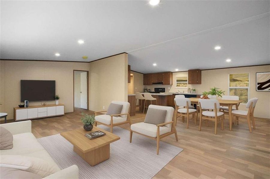 Furnished interior view inside a new home in , Ellijay (Image 11).