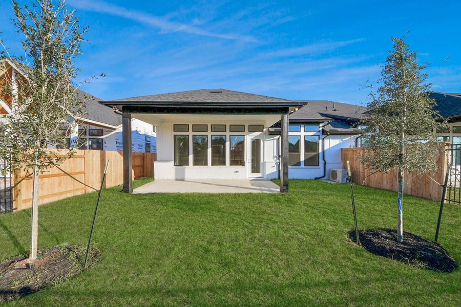 Exterior details and patio area of a home in Elyson, Katy (Image 3).