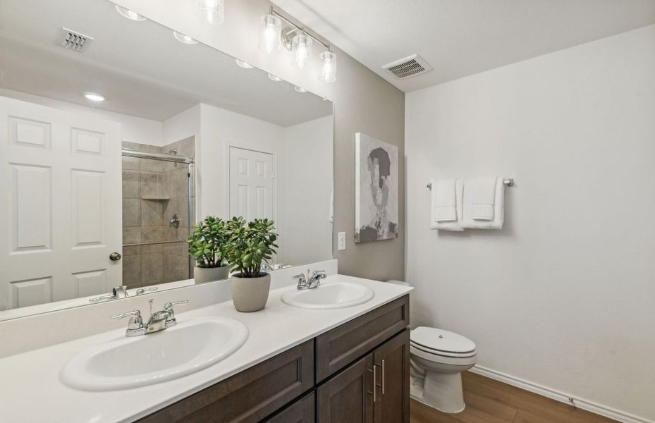 Owner's bath with double vanity