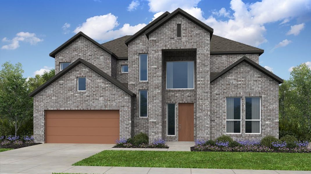 Representative exterior photo of a completed home built from the Mesa by Taylor Morrison in Santa Rita Ranch, Liberty Hill, TX (Image 19).