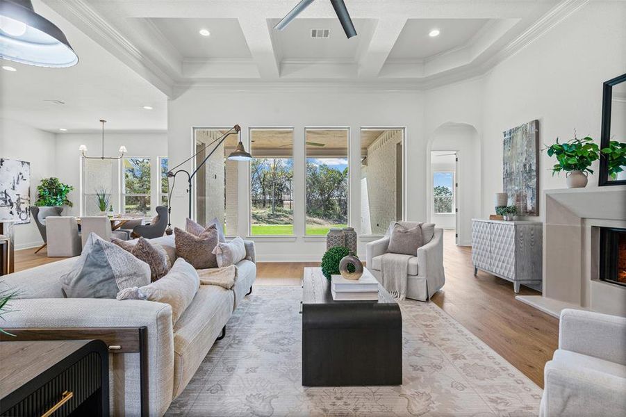 Furnished interior view inside a new home in SouthBend Estates, Granbury (Image 37).