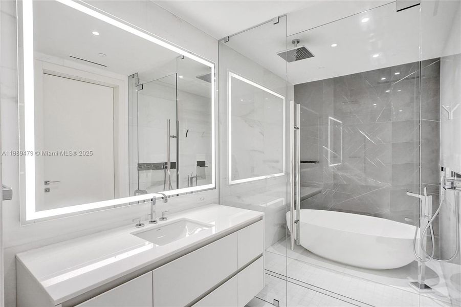 Furnished interior view inside a new home in , Miami (Image 17).