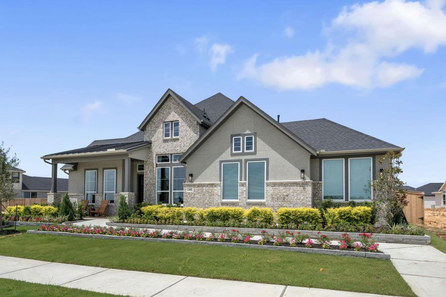 Representative exterior photo of a completed home built from the Brentwood – 65′ Lot by Chesmar Homes in Attwater, Waller, TX (Image 9). Representative exterior photo of a completed home built from the Brentwood – 65′ Lot by Chesmar Homes in Attwater, Waller, TX (Image 9).