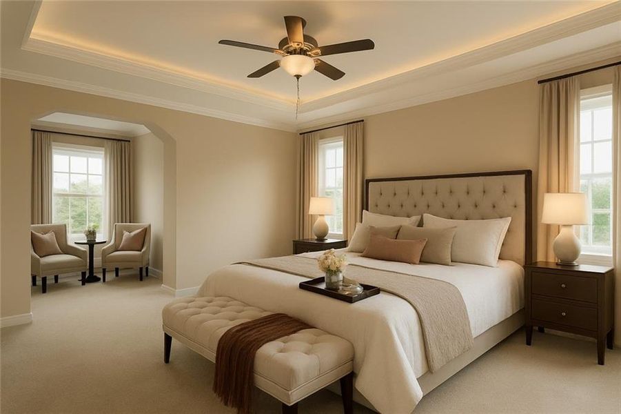 Furnished interior view inside a new home in The Hills at Cedar Creek, Winder (Image 13).